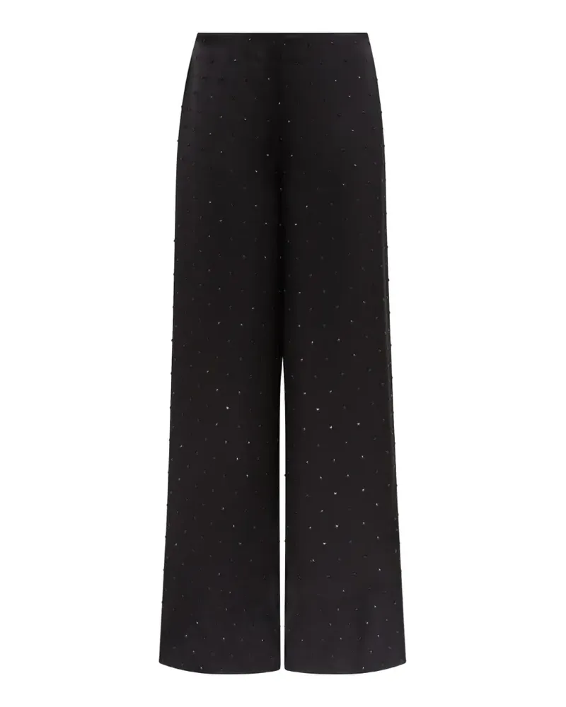 David Koma Star rhinestone-embellished wide-leg trousers - Schwarz Schwarz