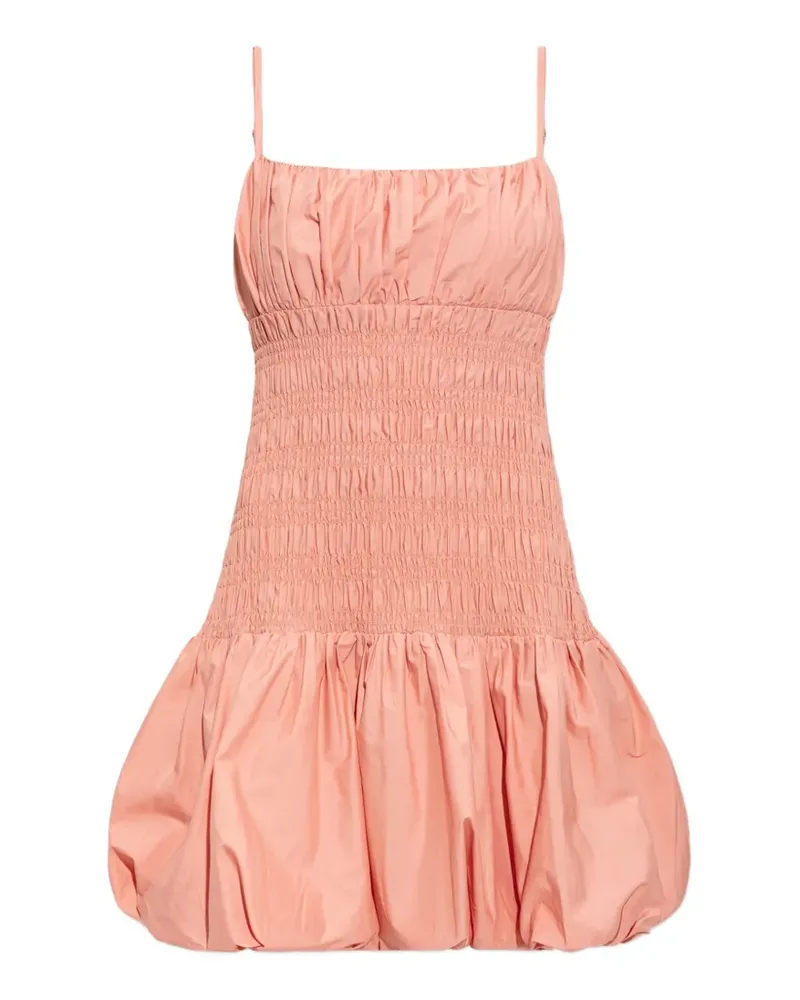 Michael Kors Gesmoktes Popeline-Kleid mit Saum - Rosa Rosa
