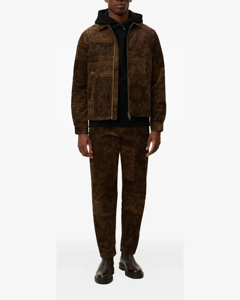 LES DEUX Cordjacke mit Paisleymuster - Braun Braun