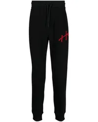 HUGO BOSS Jogginghose mit Logo-Applikation Schwarz