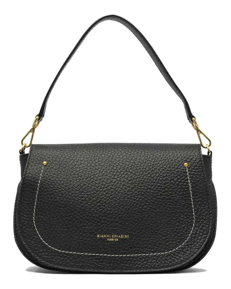 Gianni Chiarini Brooke Schultertasche aus strukturiertem Leder - Schwarz Schwarz