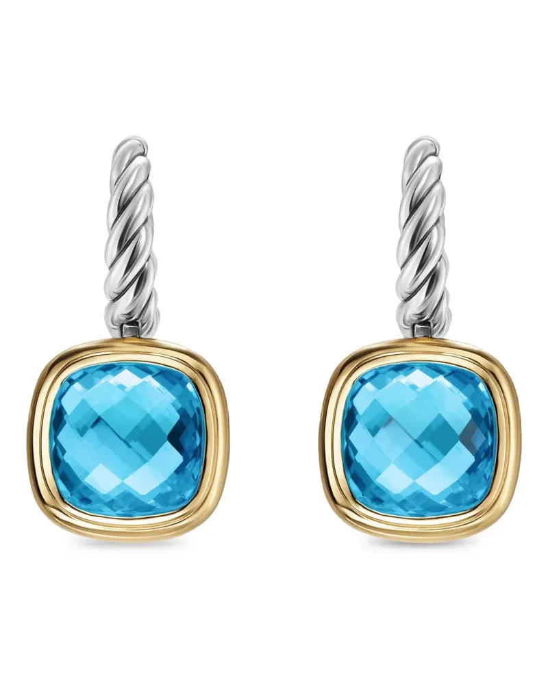 David Yurman 18kt Albion Gelbgold- und Sterlingsilber-Hängeohrringe mit Topas Silber