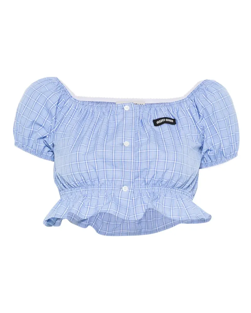 Miu Miu Kariertes Hemd - Blau Blau