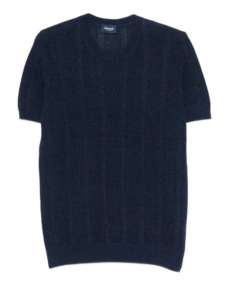 Drumohr  Gerippter Pullover - Blau Blau