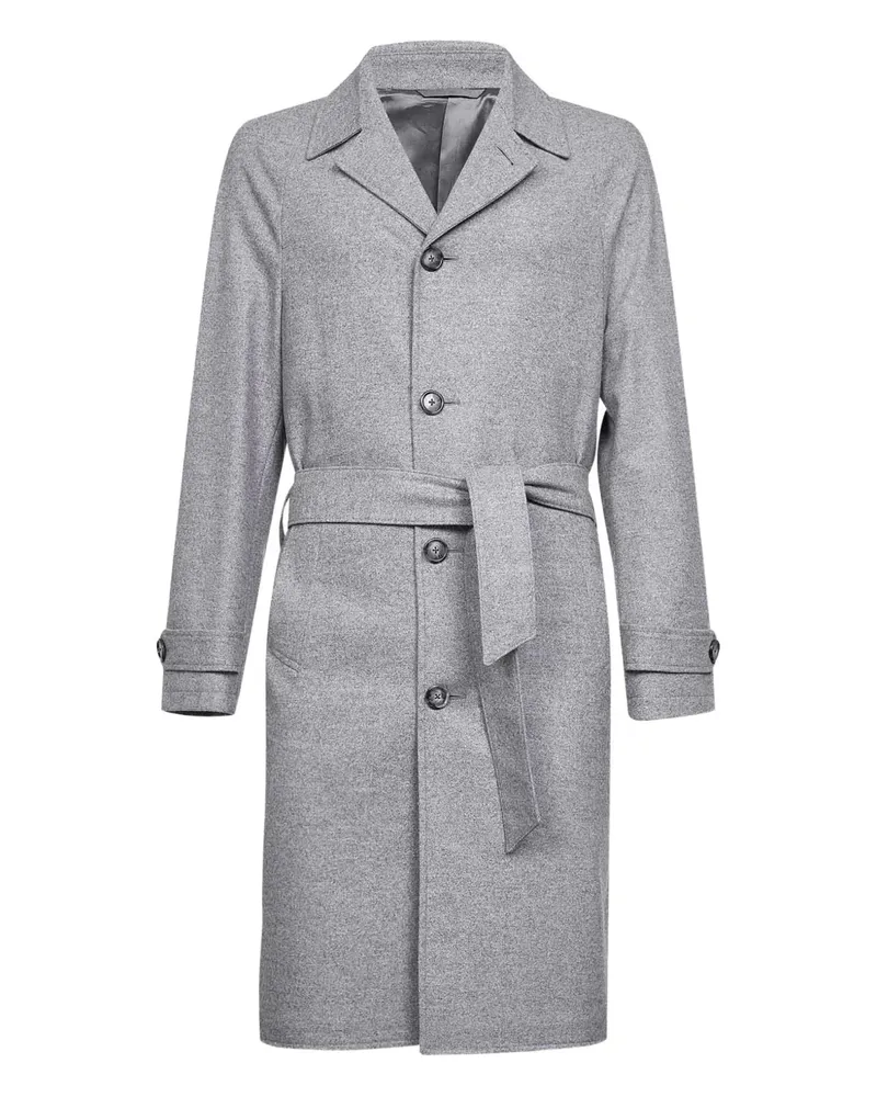 D4.0 Geknöpfter Mantel - Grau Grau