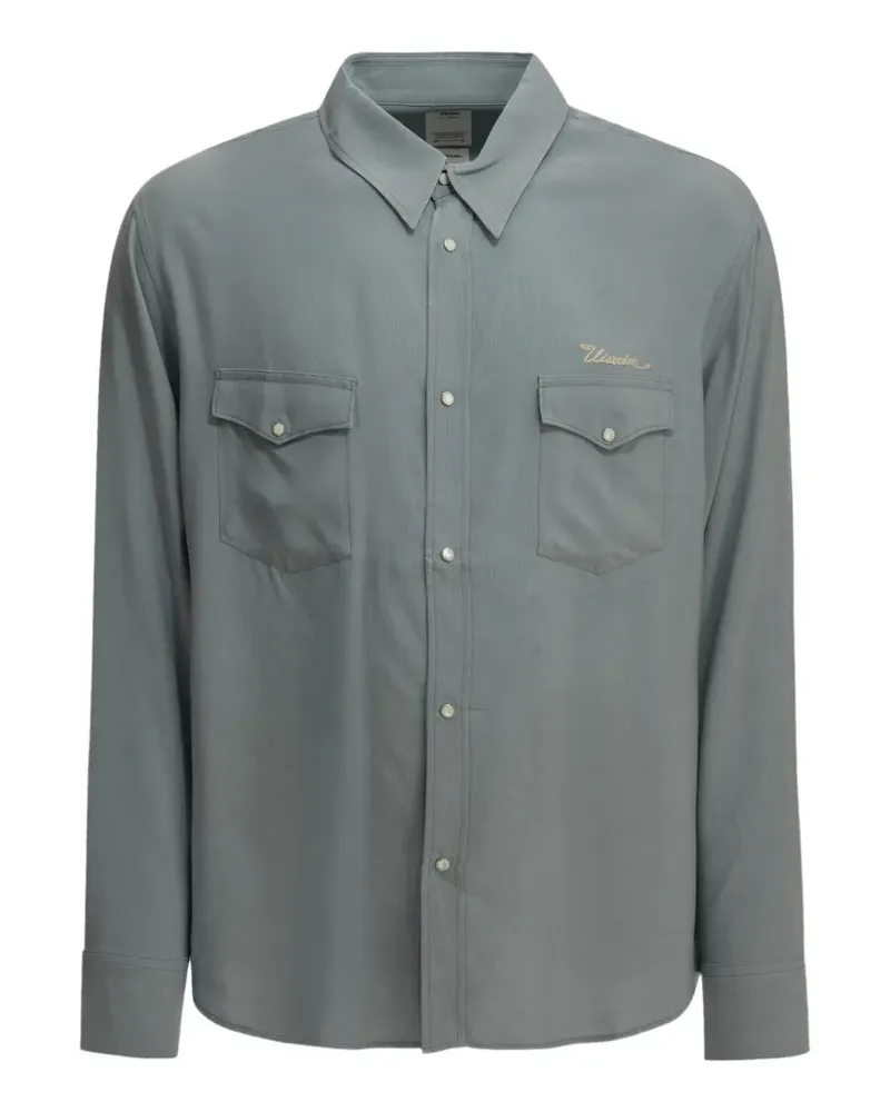 Visvim Meridian Westernhemd mit Logo-Stickerei - Grau Grau