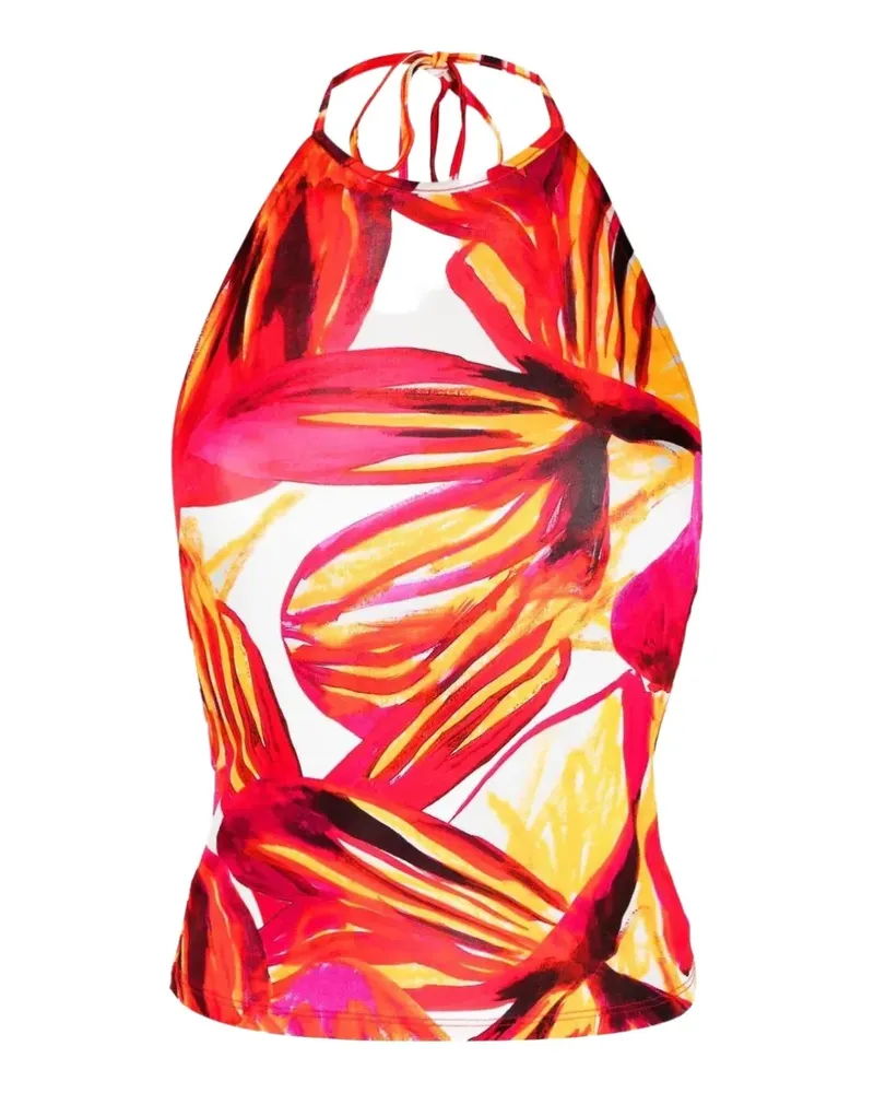 Louisa Ballou Top mit Neckholder - Rot Rot