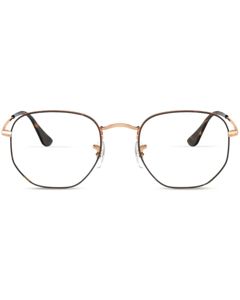 Ray Ban Brille mit sechseckiger Form - Braun Braun