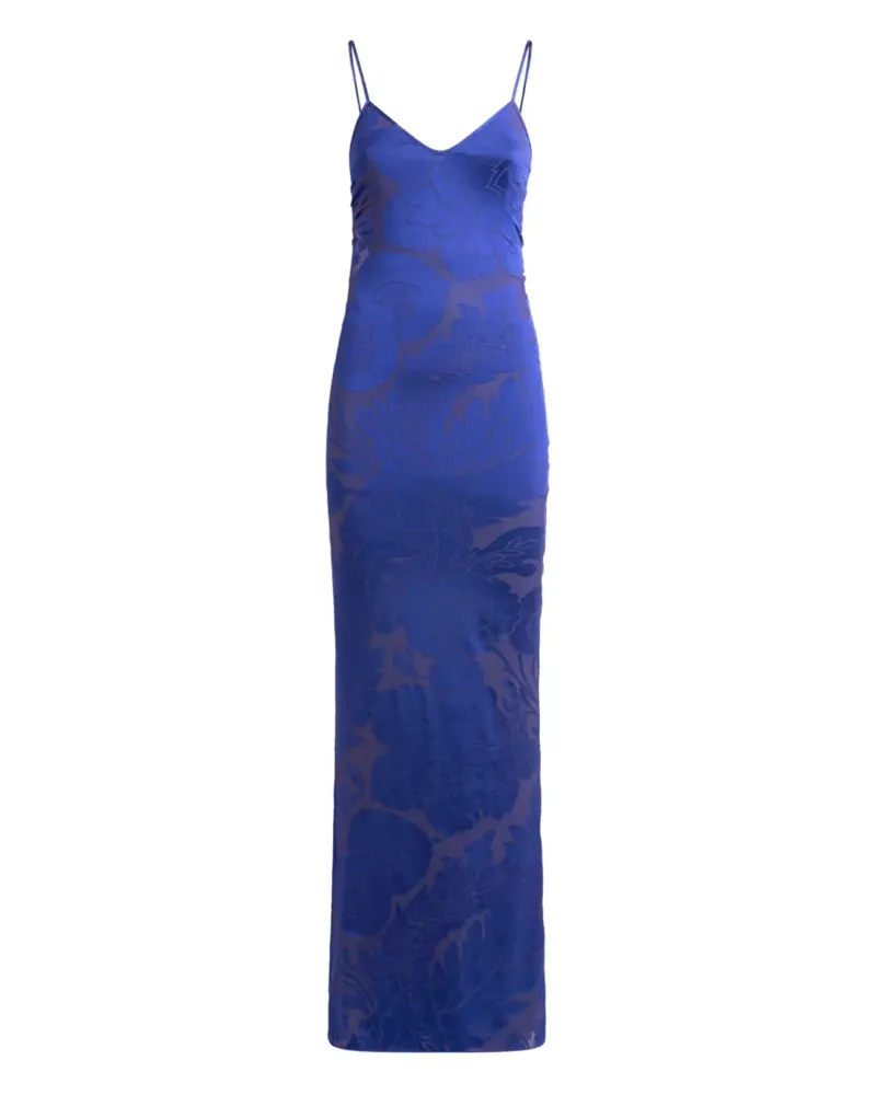 Etro Jacquard-Kleid mit Blumenmuster - Blau Blau