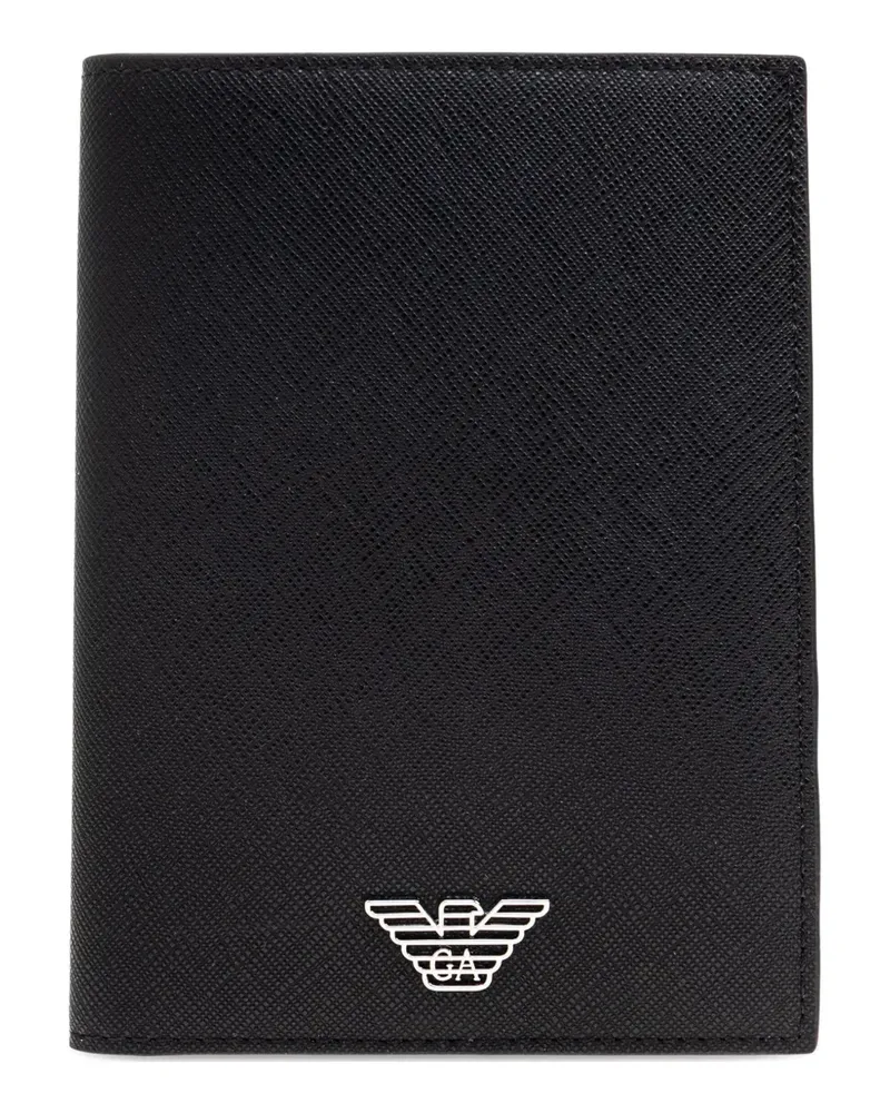 Emporio Armani Kartenetui mit Adler-Logo - Schwarz Schwarz