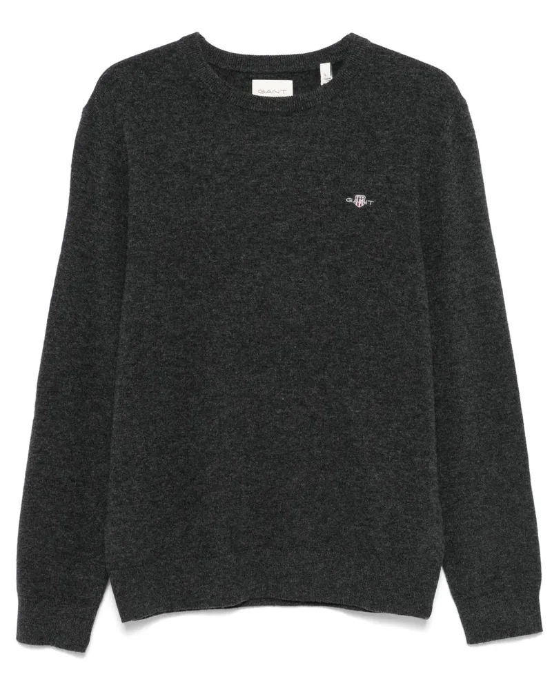 Gant Fein gestrickter Pullover - Grau Grau