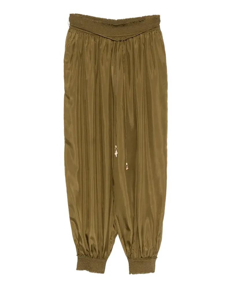 Zimmermann Mahon drawstring-waist gathered-cuff trousers - Grün Grün