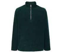 Half-Zip-Sweatshirt aus gebürsteter Baumwolle
