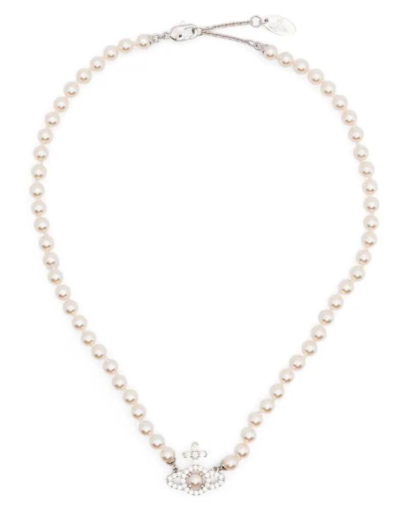Vivienne Westwood Olympia Perlenkette - Silber Silber