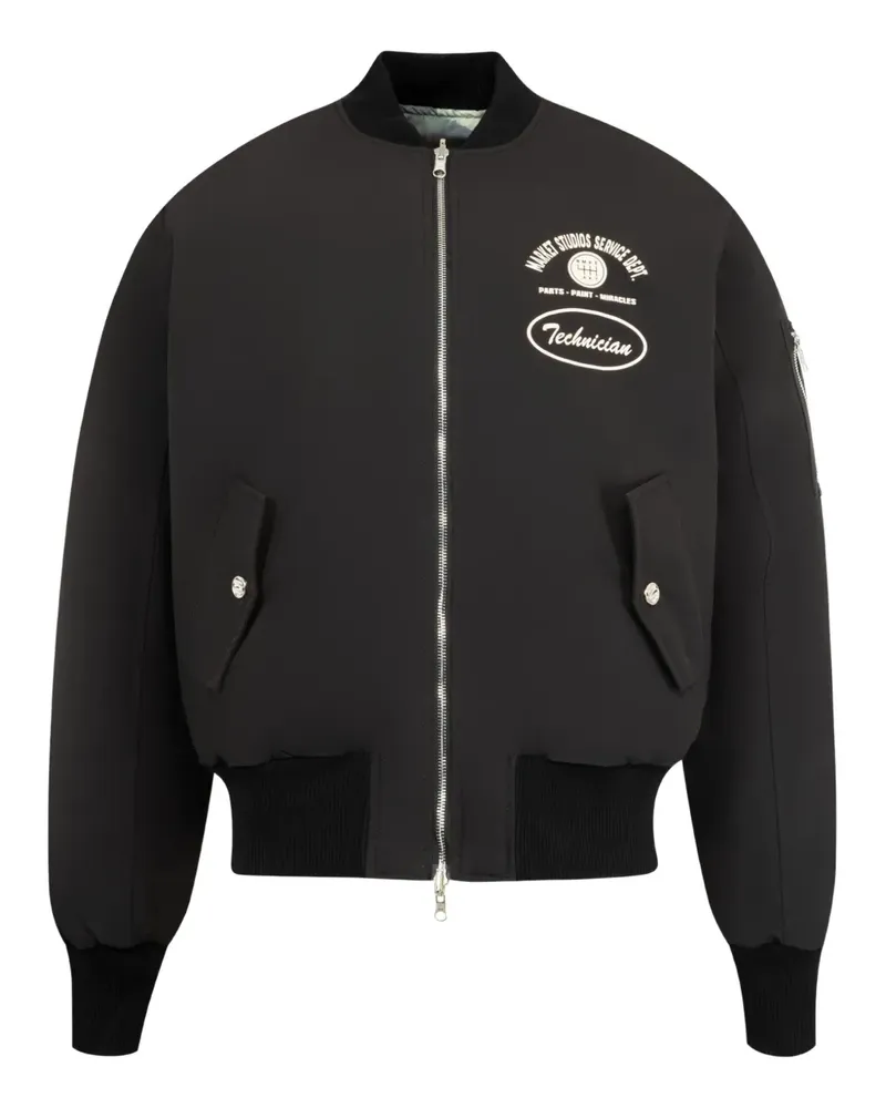 Market Wendbare Handyman Bomberjacke - Schwarz Schwarz