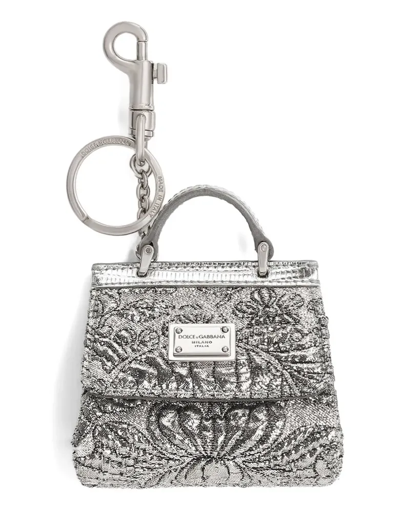 Dolce & Gabbana AirPods-Hülle aus Brokat - Silber Silber