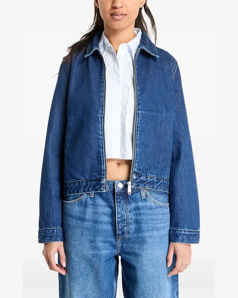 Calvin Klein Jeansjacke mit Reißverschluss - Blau Blau
