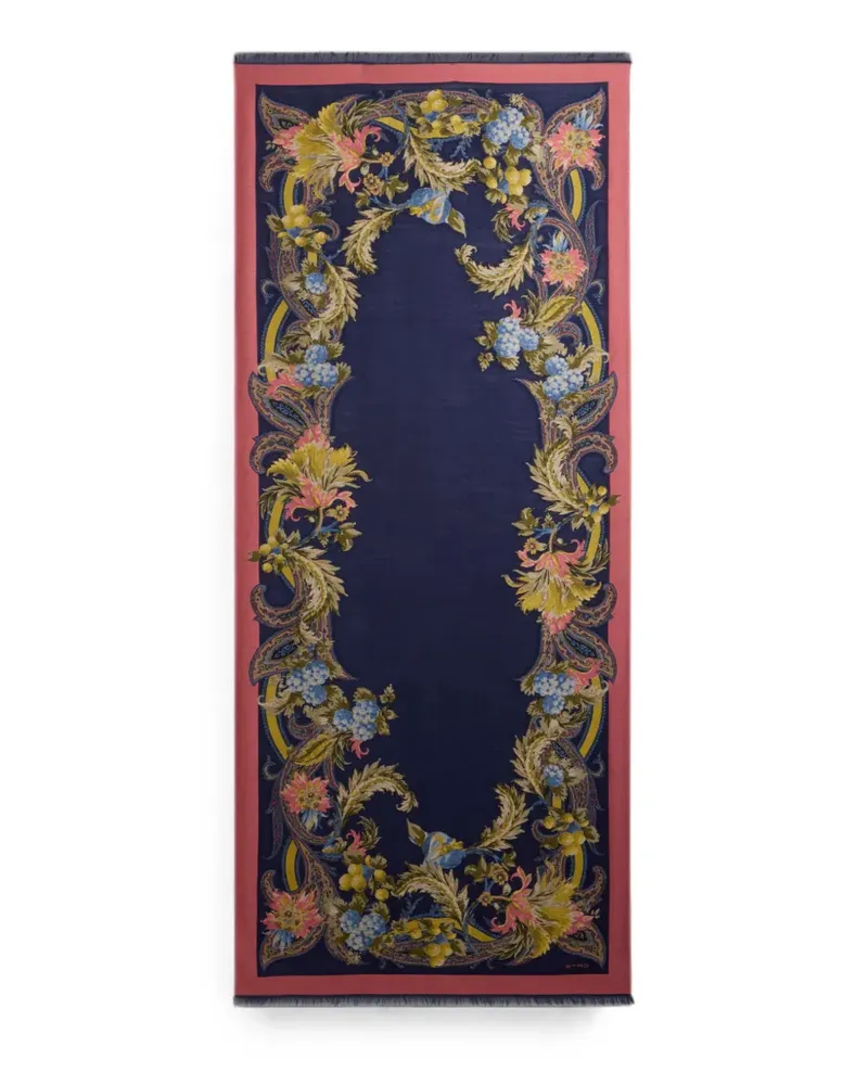 Etro Schal mit Paisley-Print - Blau Blau