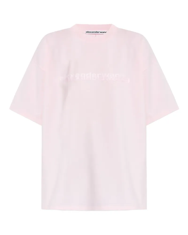Alexander Wang T-Shirt mit Logo-Print - Rosa Rosa