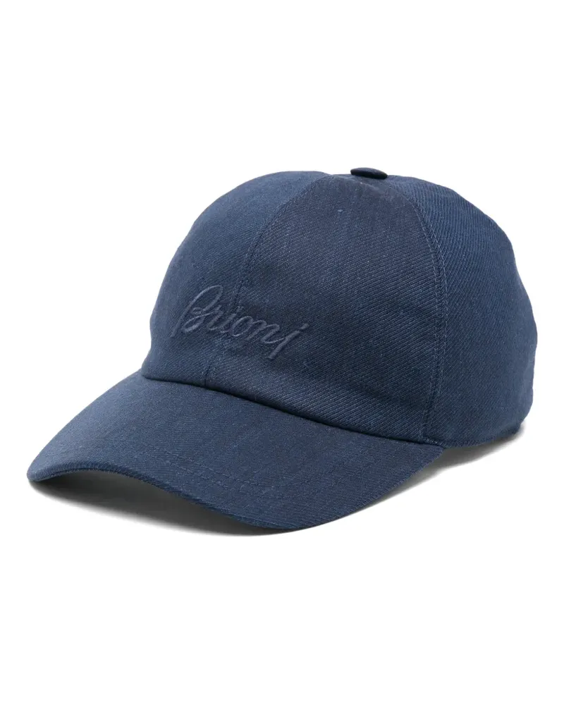 Brioni embroidered-logo baseball cap - Blau Blau