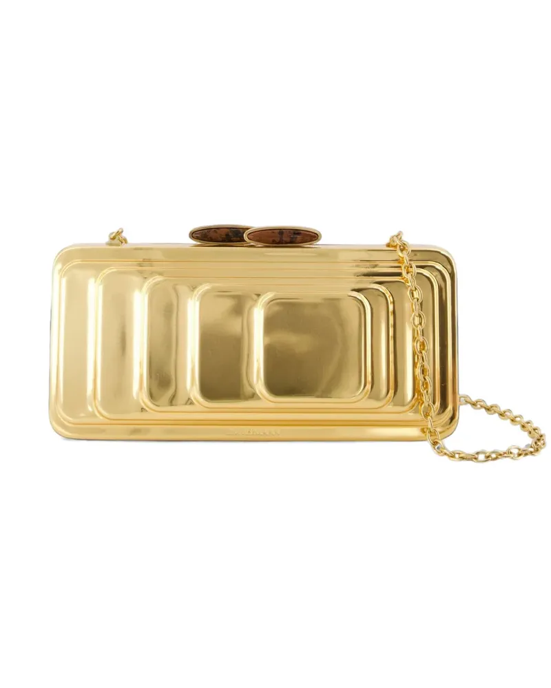Zimmermann Alight tiered metal clutch bag - Gold Gold