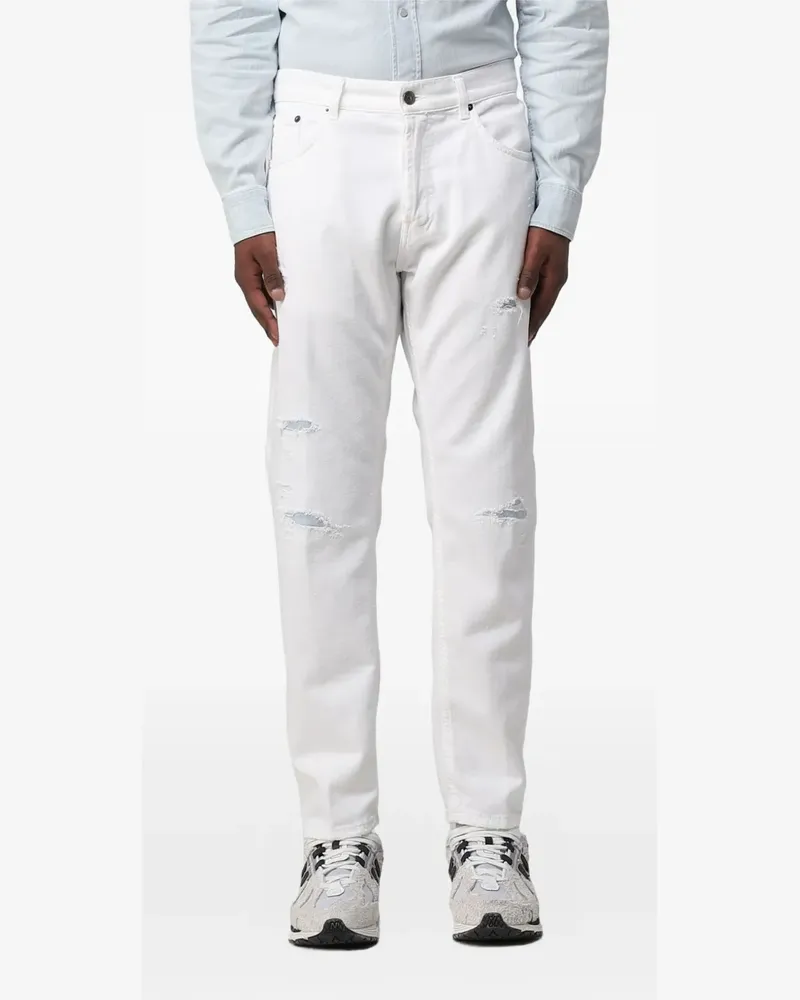 Dondup Jeans in Distressed-Optik - Weiß Weiß