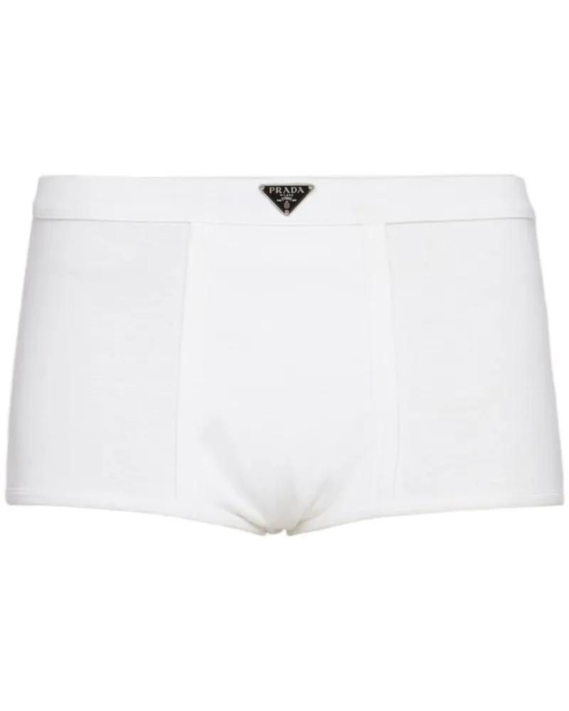 Prada Shorts mit Logo - Weiß Weiß