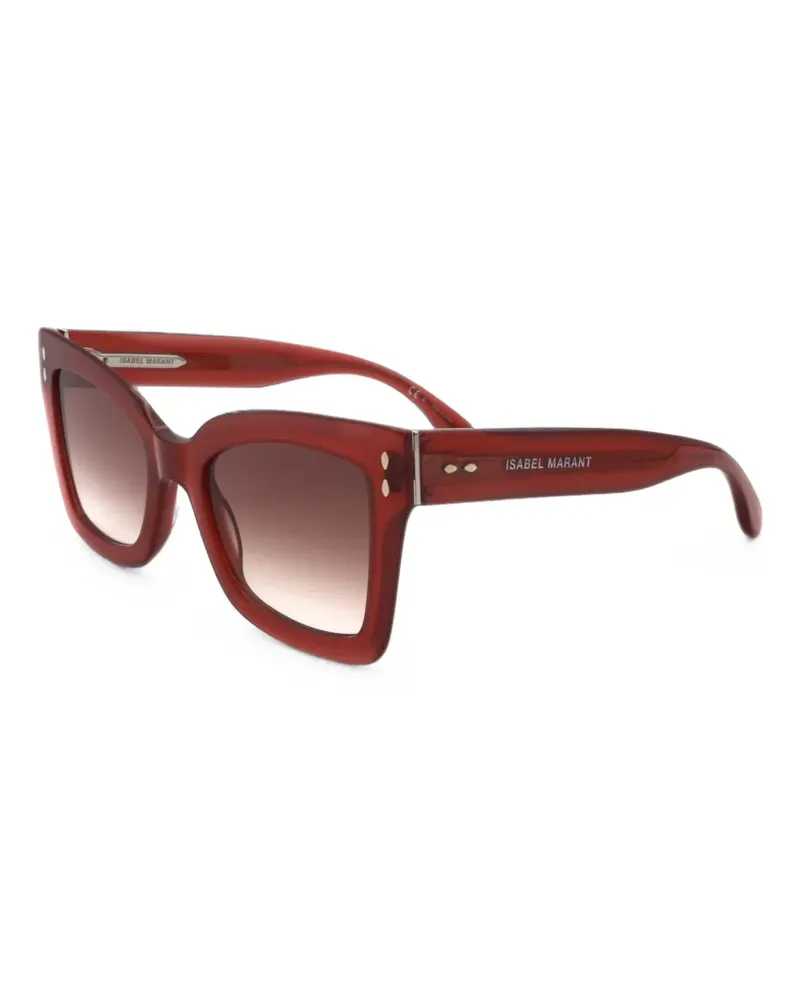 Isabel Marant Sonnenbrille mit eckigem Gestell - Rot Rot