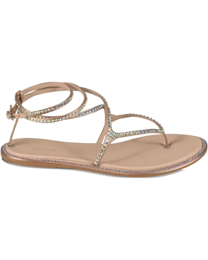 Le Silla Belen Sandalen mit Kristallen - Nude Nude