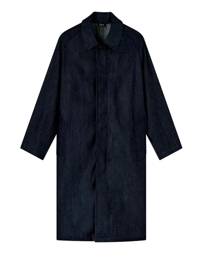 A.P.C. collared denim coat - Blau Blau