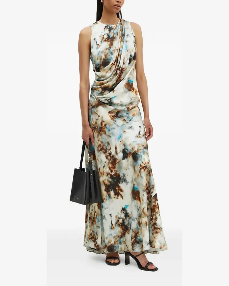 Gestuz draped-detail sleeveless maxi dress - Nude Nude