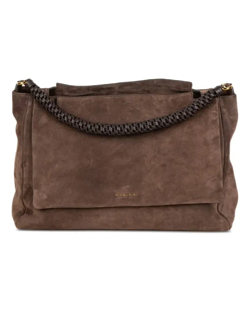 Orciani Clutch mit geflochtenem Henkel - Braun Braun