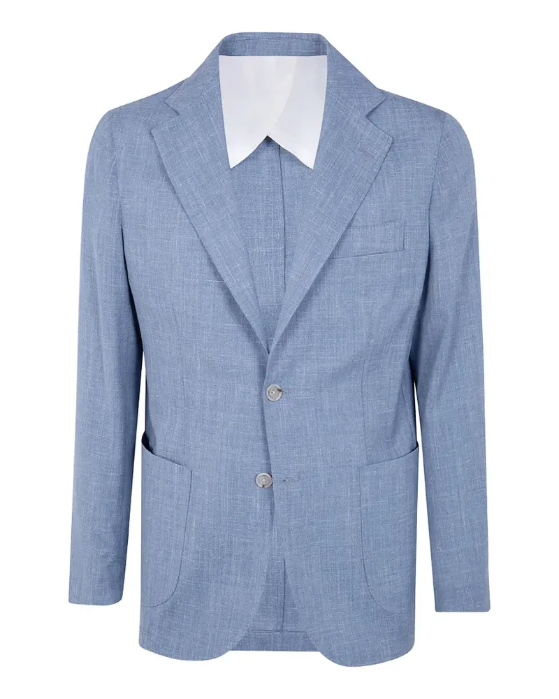 BARBA single-breasted blazer - Blau Blau
