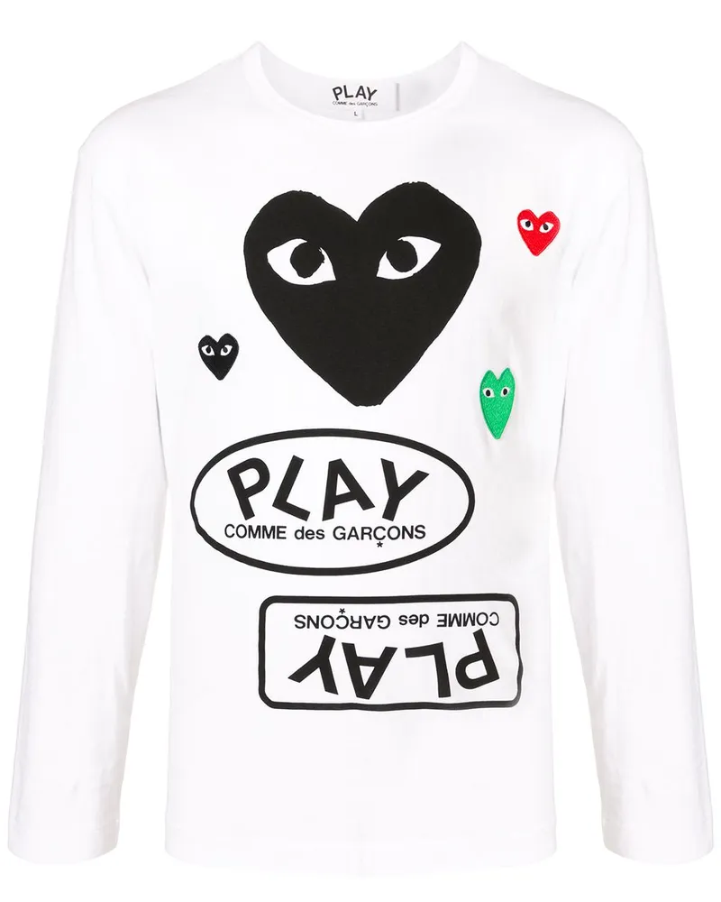 Comme des Garçons Play' T-Shirt Weiß