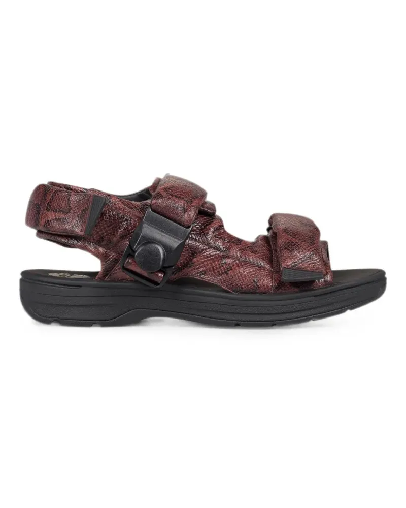 Clarks snake-effect padded sandals - Braun Braun
