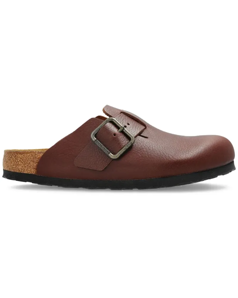 Birkenstock Boston WB Mules mit Schnallenriemen - Braun Braun
