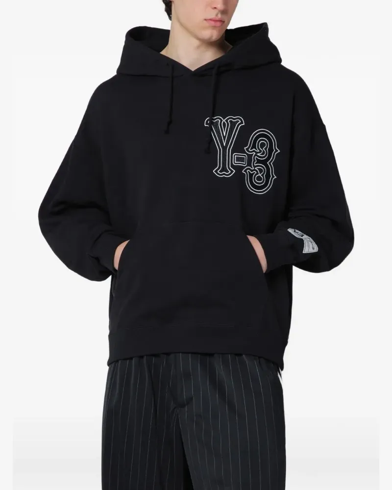Y-3 Elite 5 GFX logo-print hoodie - Schwarz Schwarz