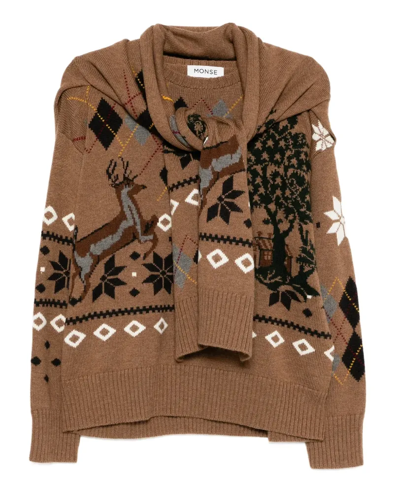 Monse Pullover mit Fair-Isle-Muster - Braun Braun