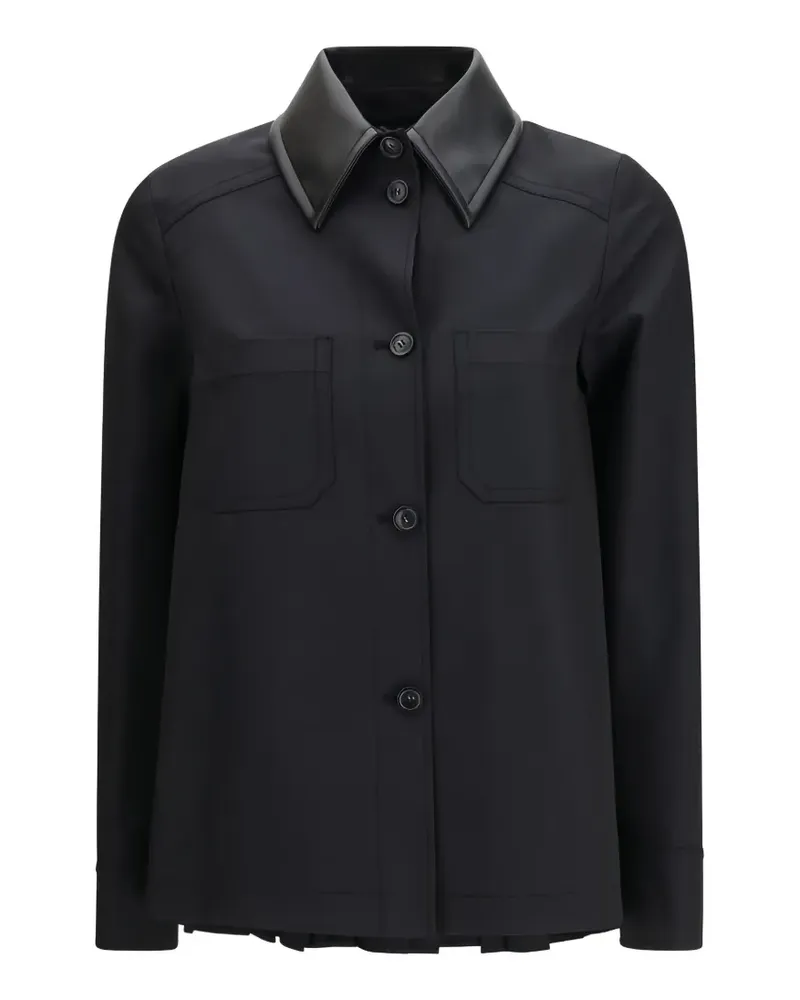 Max Mara pleated-back overshirt - Schwarz Schwarz