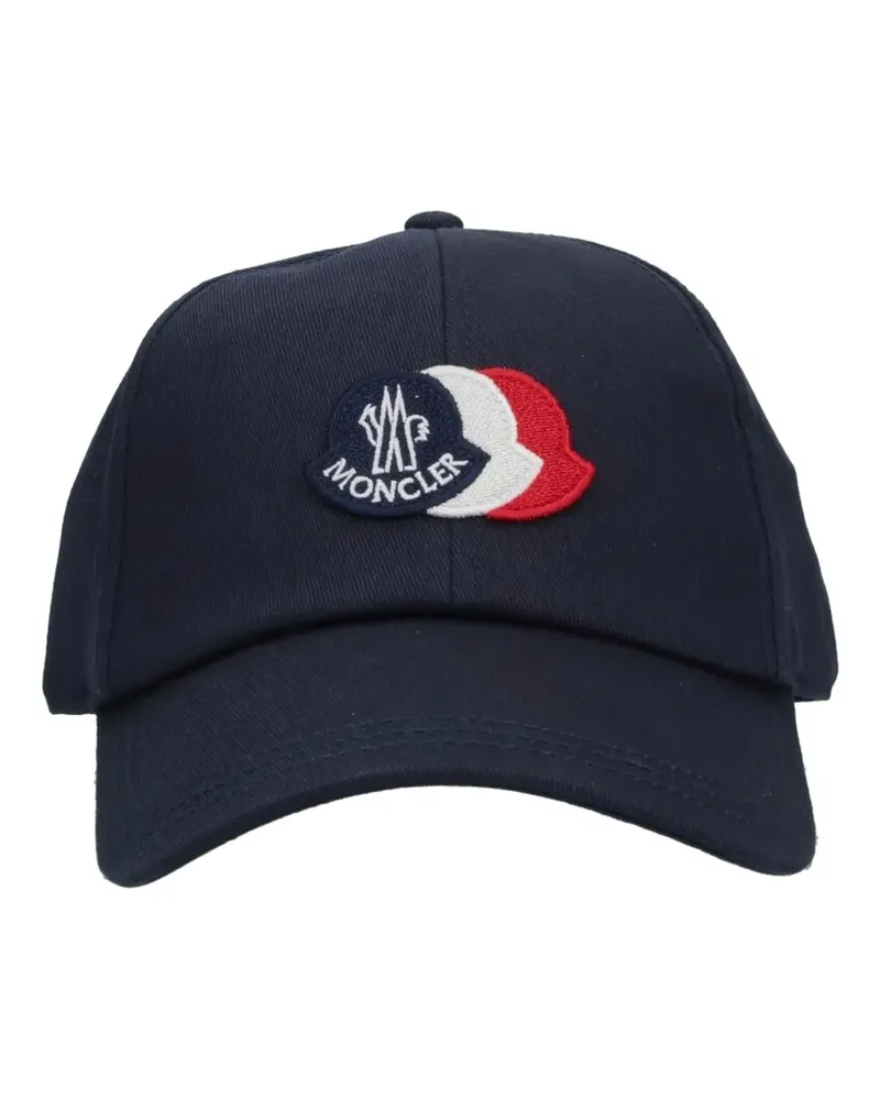 Moncler logo-patch cap - Blau Blau