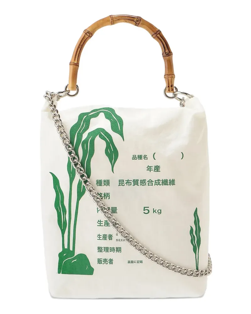 Doublet bamboo-handle chain shoulder bag - Weiß Weiß