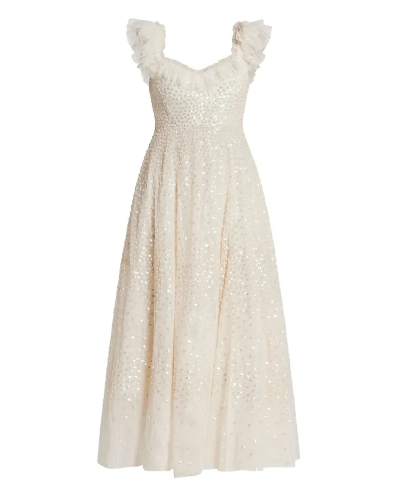 Needle & Thread Kleid mit Pailletten - Nude Nude