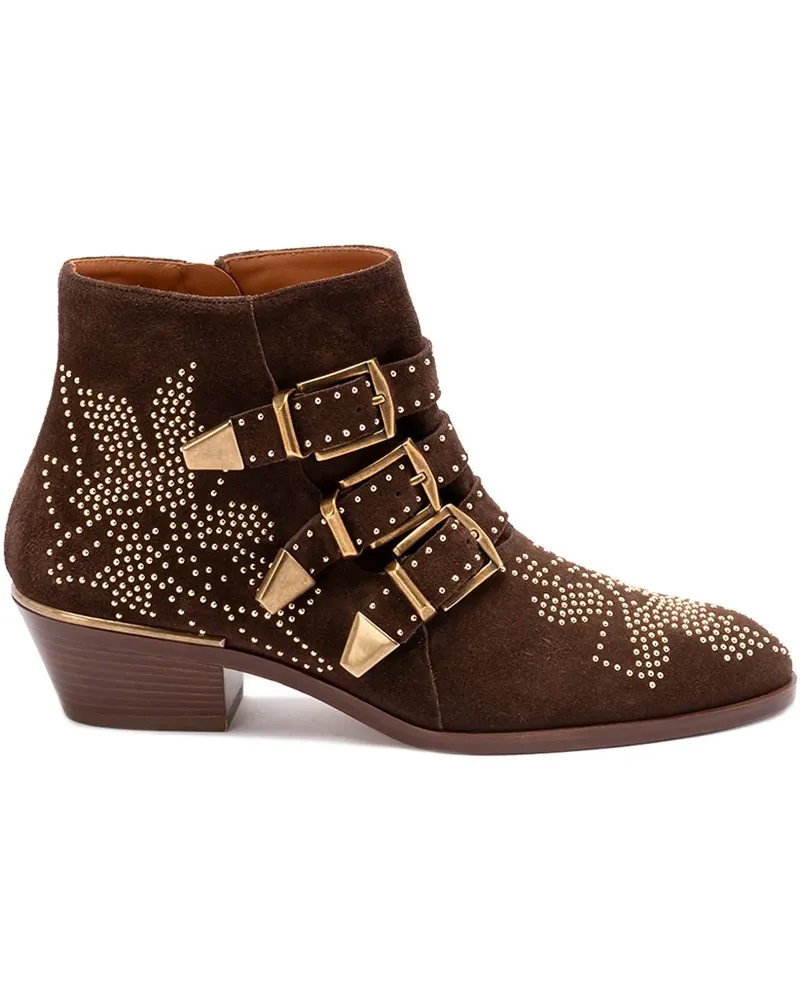 Chloé Susanna Stiefeletten mit Nieten 30mm - Braun Braun