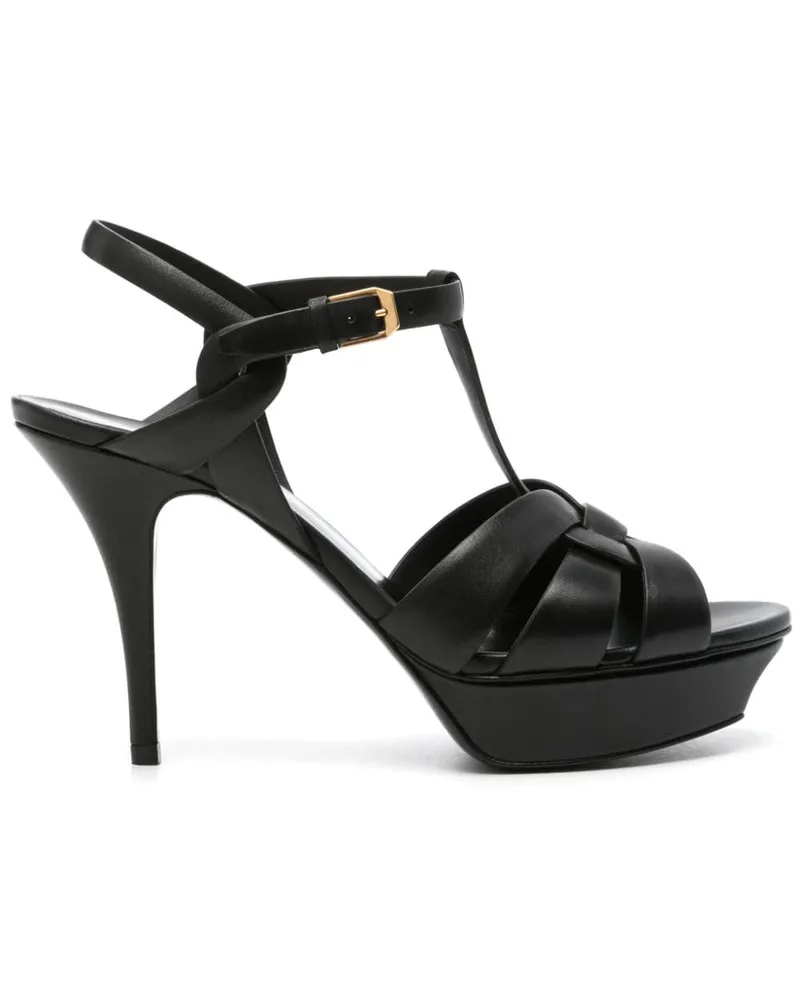 Saint Laurent Tribute Plateau-Sandalen 105mm - Schwarz Schwarz