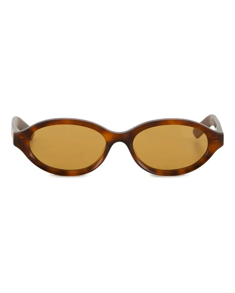 RETROSUPERFUTURE Parola Sonnenbrille mit ovalem Gestell - Braun Braun