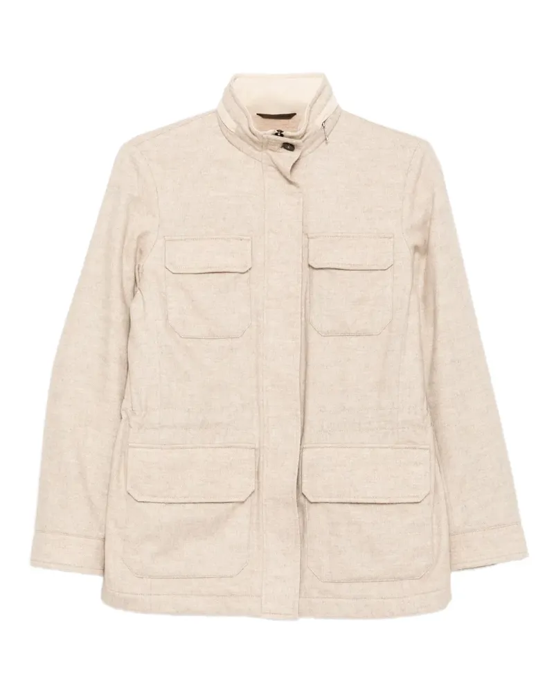 N.Peal Avola Jacke mit Fischgrätenmuster - Nude Nude