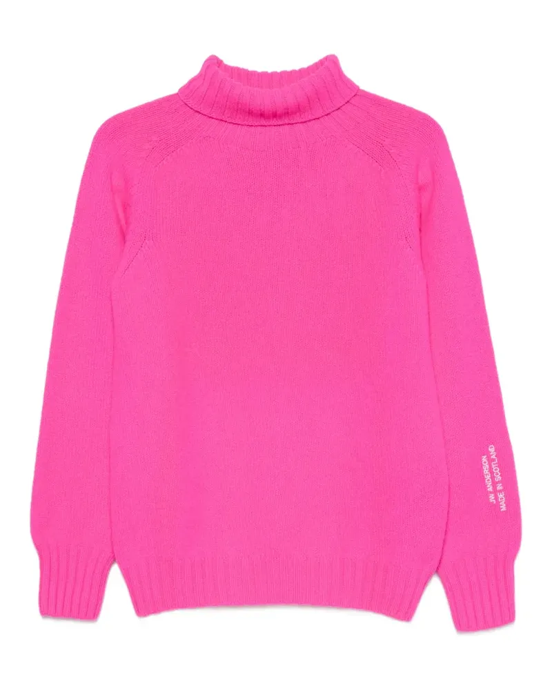 J.W.Anderson roll-neck ribbed-trim sweater - Rosa Rosa