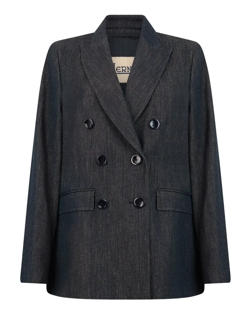 Herno Doppelreihiger Blazer - Schwarz Schwarz