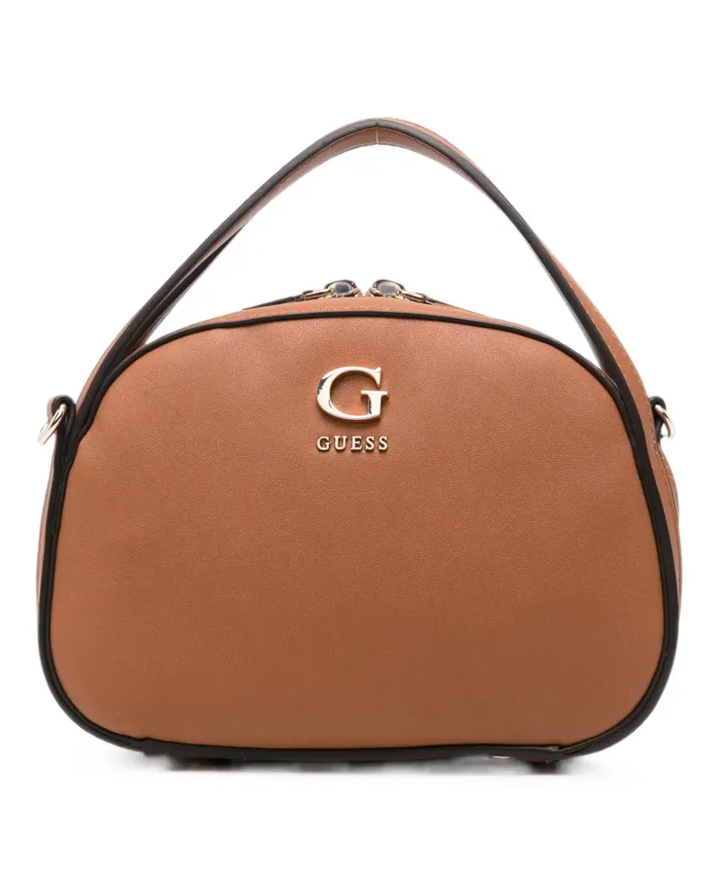 Guess logo-plaque tote bag - Nude Nude