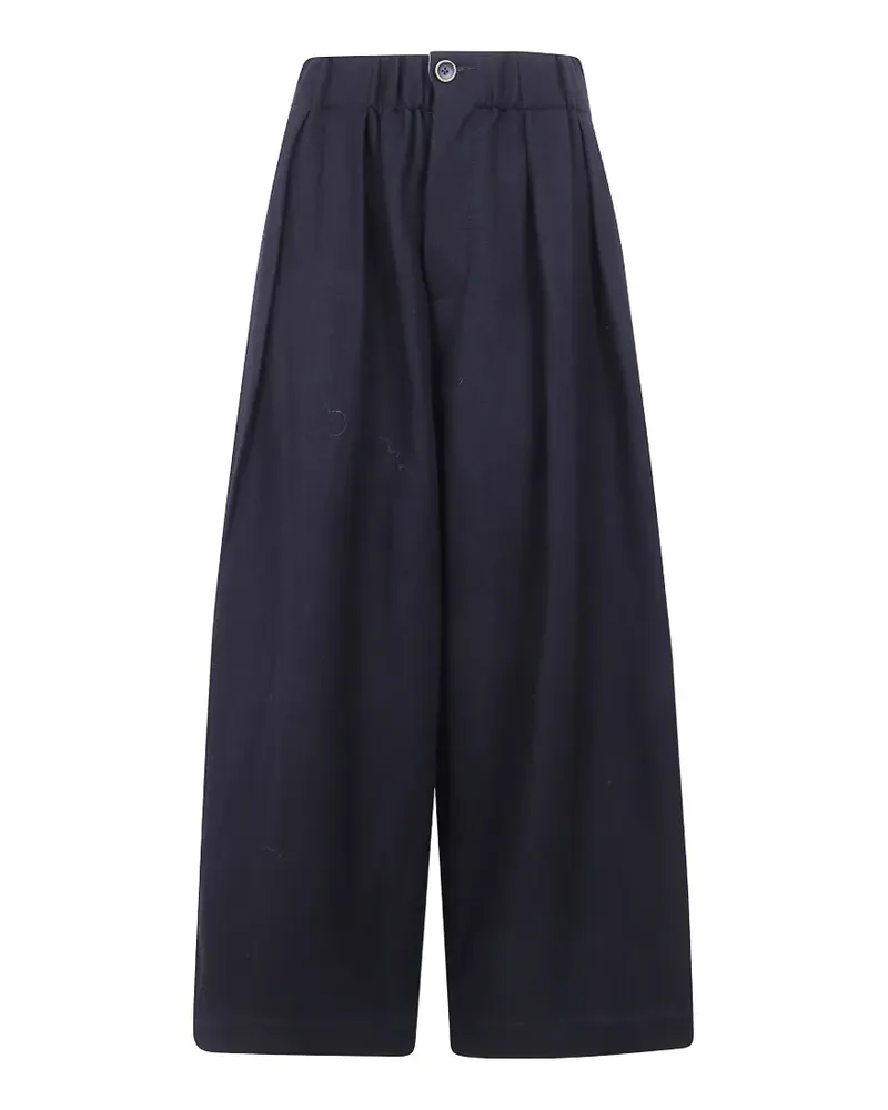 Uma Wang Palazzohose mit Falten - Blau Blau